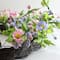 15" Green, Pink, and Purple Artificial Spring Floral Twig Wreath